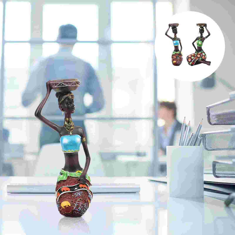 

decorations 2pcs decorative candle holder art candlestick ornament unique stand