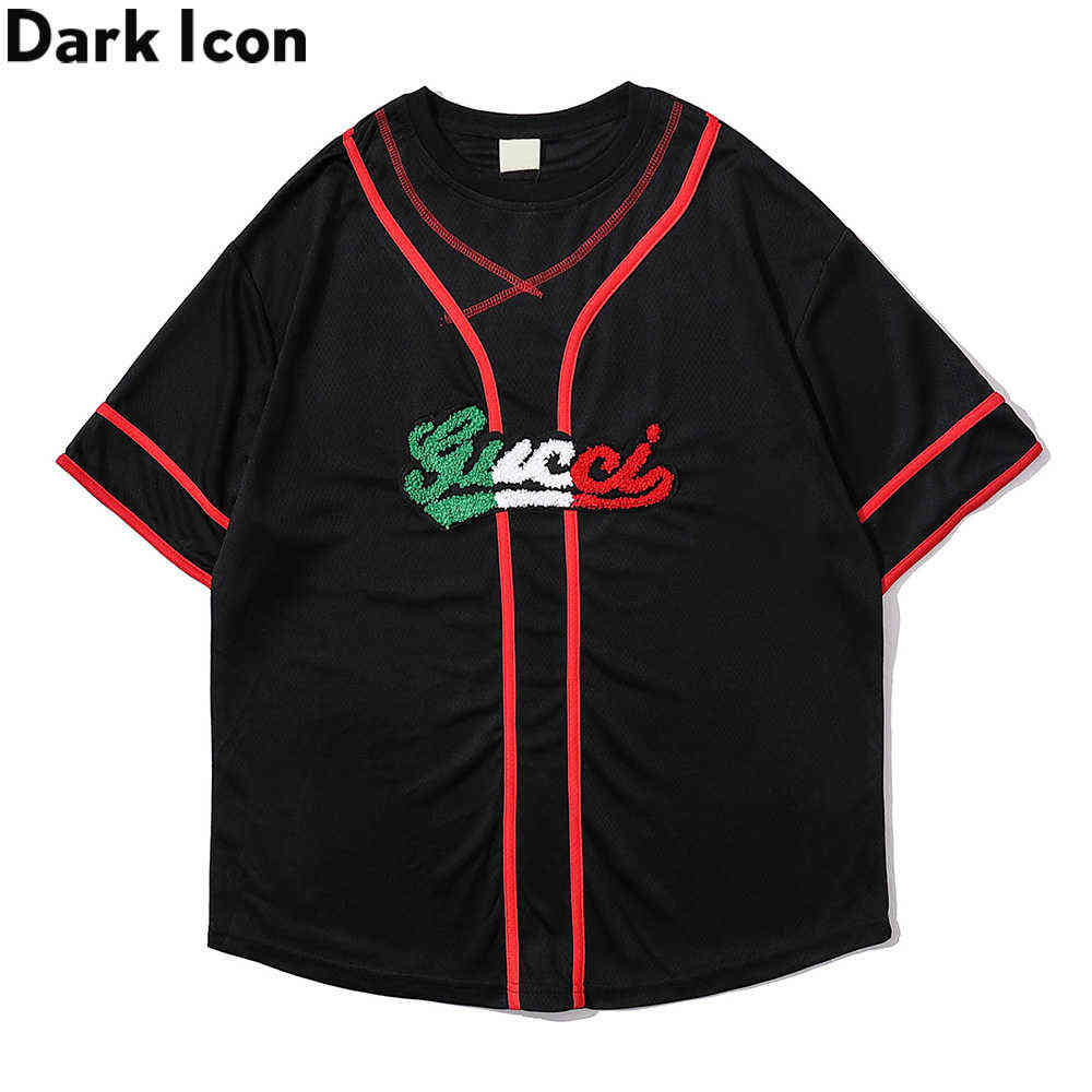 

Towel Embroidery Baseball Shirt Mesh Jersey Men's Shirts 210603, Orange