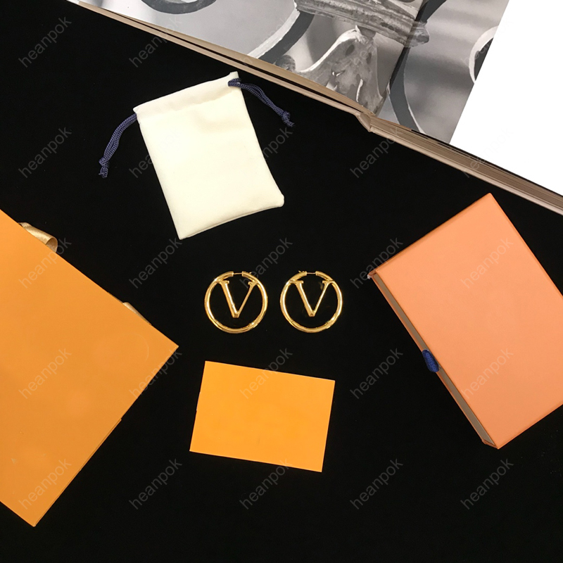 

Women Hoop Earrings Designer Gold Earrings Width 4.0 Cm Luxury Fashion Letters Earring Jewelry Stud Earring With Brands Box Hoops 22021204R