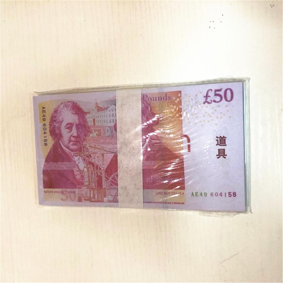

50 Counterfeit Delivery Props 07 Pieces/pack 100 Money Bank Manufacturers Toys Pound Notes Bar Gifts Children Pkdxl Note Replica Jgxwh