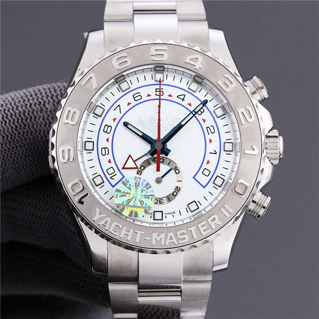 

JF High Quality Men's Watch Diameter 44mm with ASIA7750 automatic timing bidirectional 90 turn bezel sapphire crystal mirror, As shown