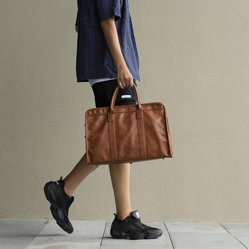 Duffel Bags Black Large Capacity Travel Bag,19 Inch Pu Bucket Bag,Brand Business Bag,Fitness Bag,Swimming Bag,-image-702997619