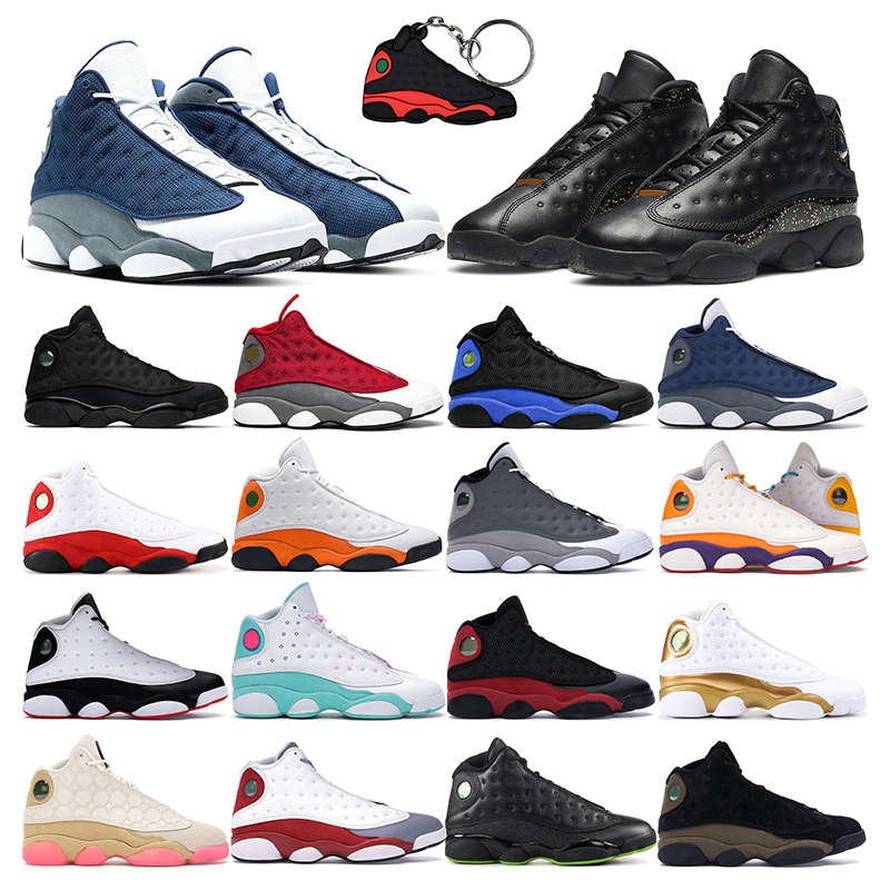 

2021 mens basketball shoes 13s jumpman 13 Gold Glitter Red Flint Hyper Royal black cat Phantom Playground women fashion trainer outdoor sport sneaker, 13 cny mw