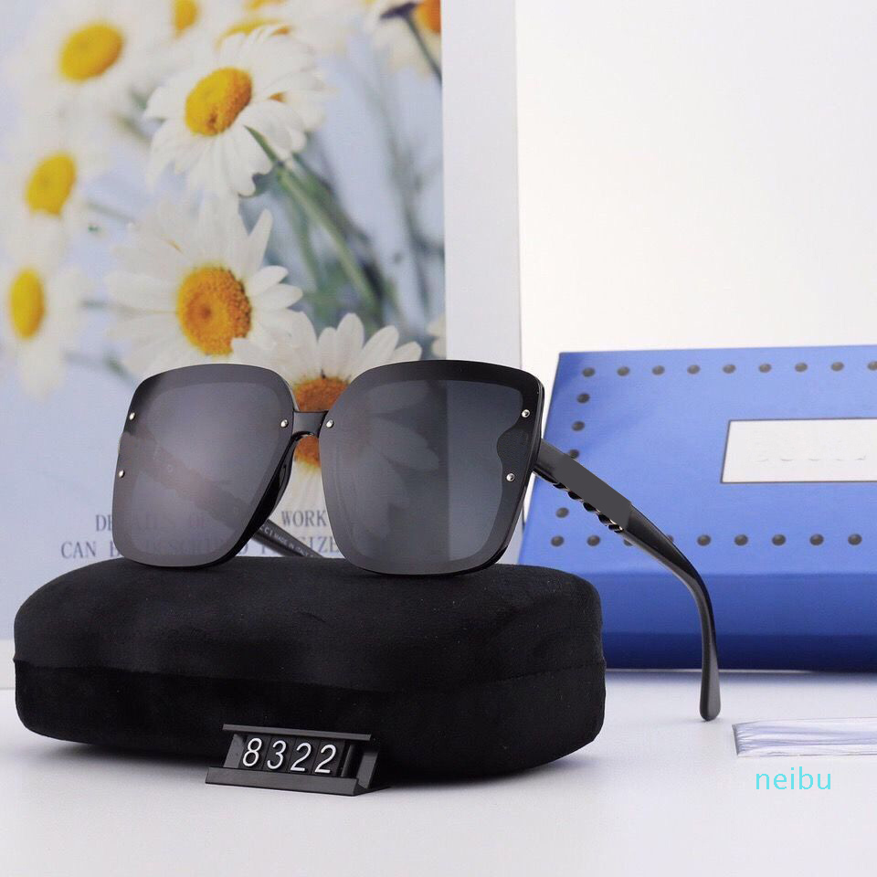 

2021 New Designer Sunglasses Outdoor Fashion Brand High Quality Male and Female Polarized Large Frame Square Luxury Sunglasses, White;black