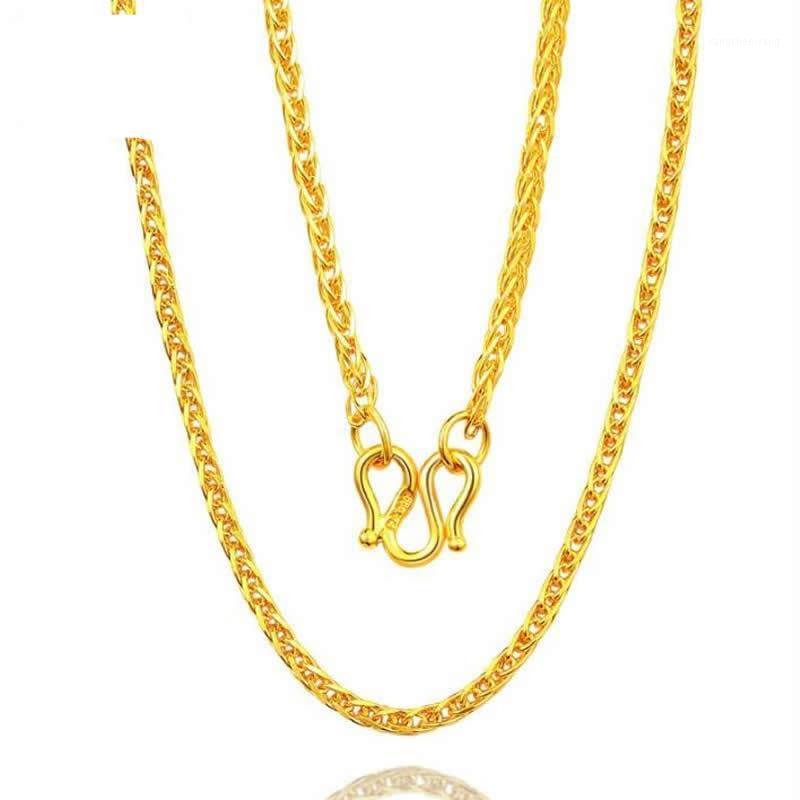 

GOLD WHEAT CHAIN NECKLACE/ 999 LUXKY PERFECT NECKLACE Chains