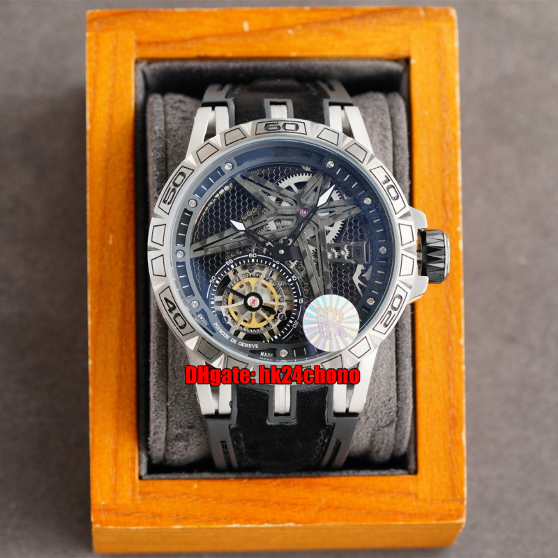 

12 Styles High Quality Watches RRF Excalibur Spider Titanium 45mm RDDBEX0572 Mechanical Hand-Winding Mens Watch Skeleton Dial Rubber Strap Gents Wristwatches, Vip