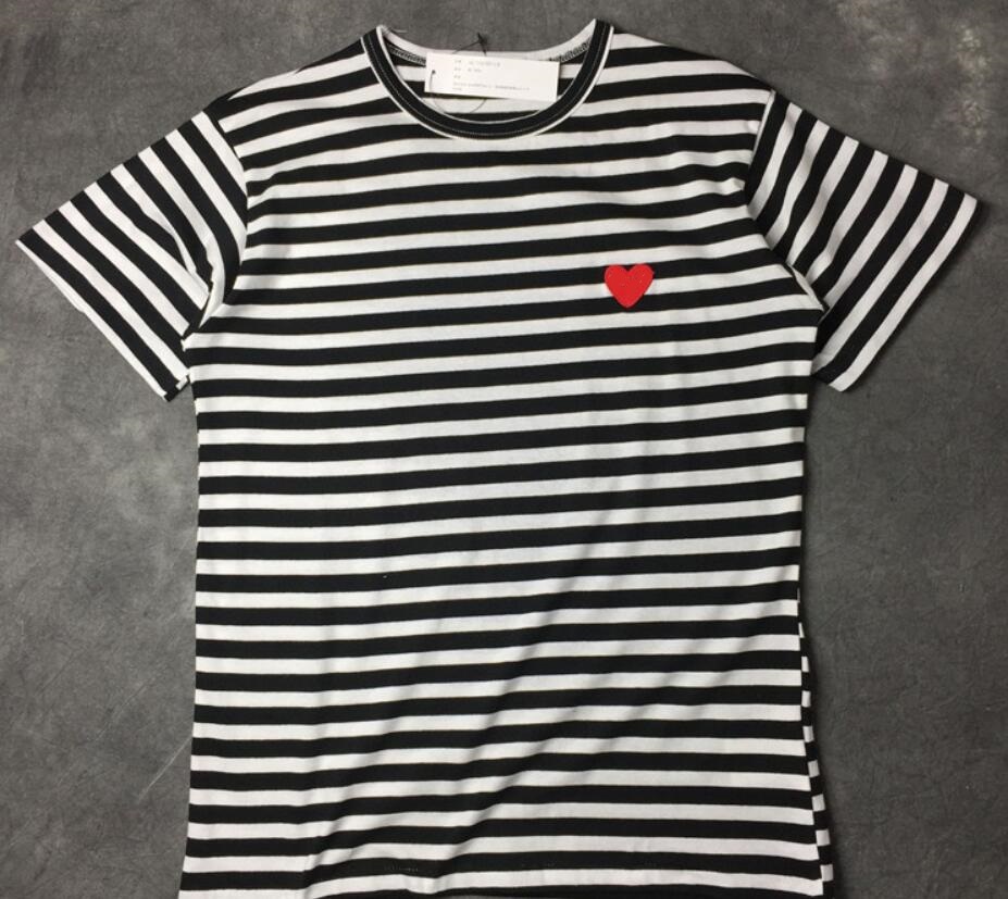 

Unisex 22 color Summer Men T Shirts Women fashion Printed embroidery Red Heart Stripe Wave Short Sleeve T-Shirts Love Cotton Outdoor Casual Sport Hip Hop Tops Tees