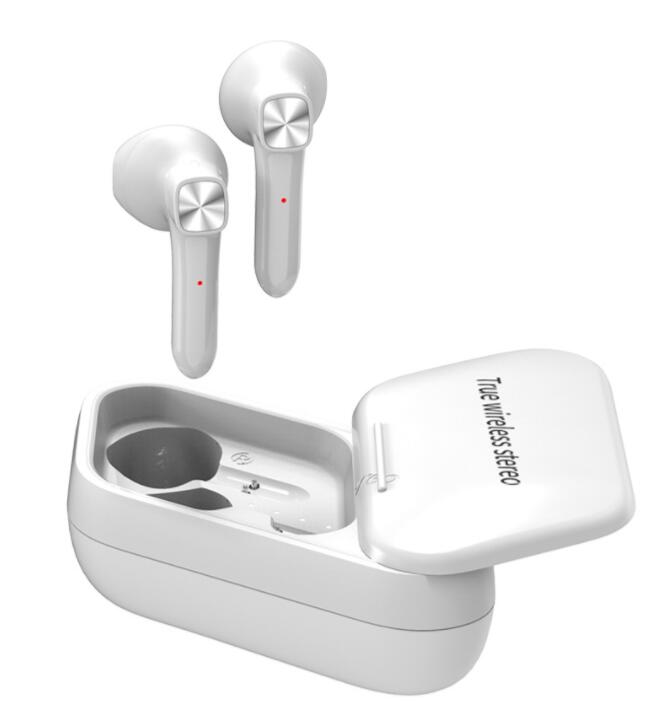 

HOTSELL TWS Earphones Rename 2.0 Bluetooth Headphone auto paring wireless Charging case Earbuds, White