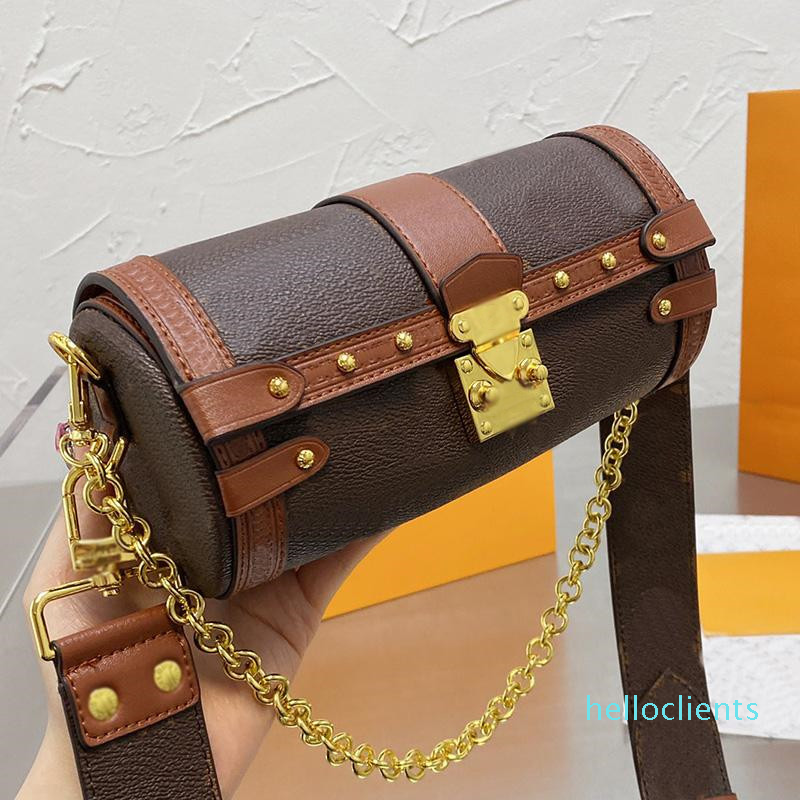 

Handbag Luxurys Designers Bags Paris Summer Flowers Embossing Pillow Handbags Clutch Shoulder Bag High Quality, Brown