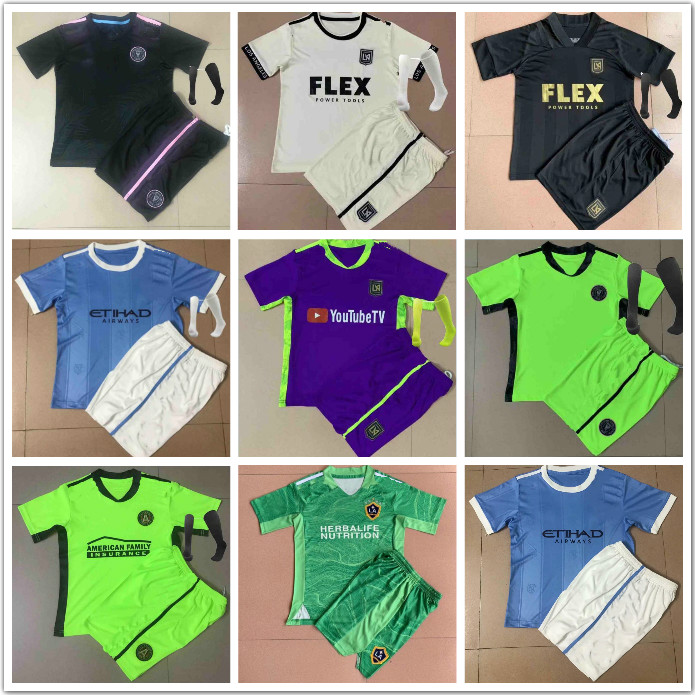 

2022 Los Angeles FC adult Kids Kit FC Soccer Jerseys BLESSING GINELLA CHICHO VELA ACOSTA MOON-HWAN Home Goalkeeper Football Shirt Short Uniforms, White