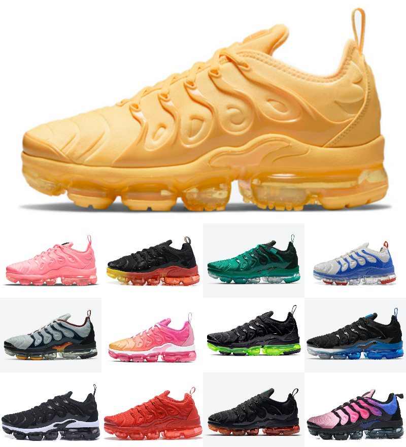 

TN plus mens running shoes orlando triple red white Black Electric Green Bubblegum Yolk Twist Womens Midnight Navy Cherry sports trainers USA Metallic Gold sneakers, Bubble package bag