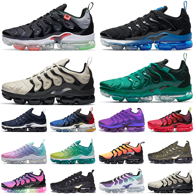 

Cheaper TN plus men running shoes women mens trainers vapor Atlanta Black Royal Suman Olive Worldwide outdoor sports sneakers Bigger Size 36-47