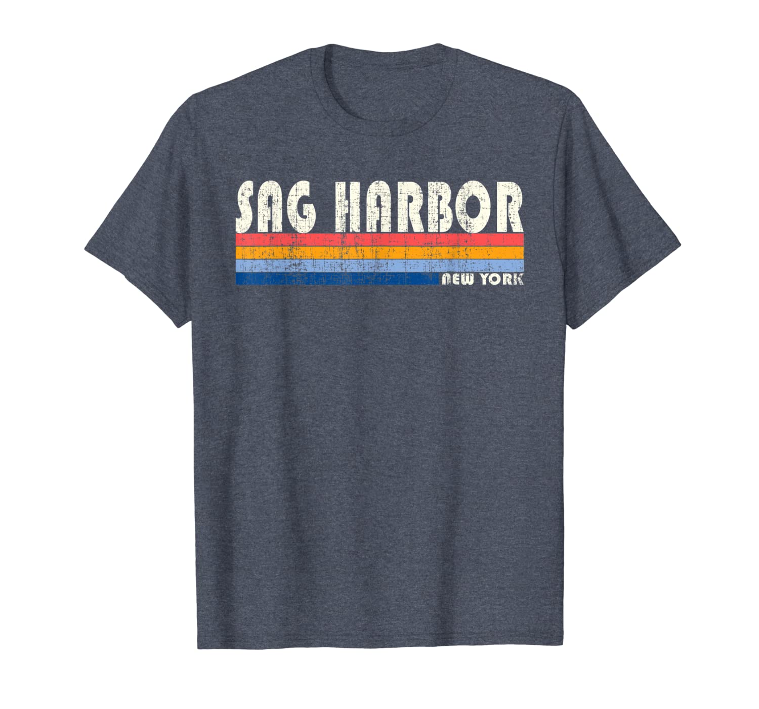 

vintage 70s 80s style sag harbor ny t-shirt, White;black