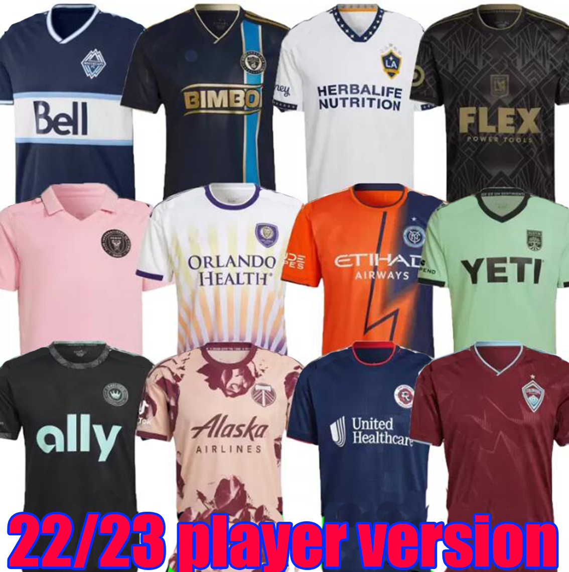 

2022 2023 MLS Players Edition Atlanta FC Inter Miami Soccer Jersey LAFC Orlando Shirt 22 23 houston New York City Seattle Sounders Portland, Black;yellow