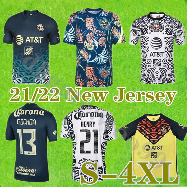

large size:XXXXL Club America Soccer Jersey Guadalajara 21 22 mexico GIOVANI R.SAMBUEZA O.PERALTA Football Shirt