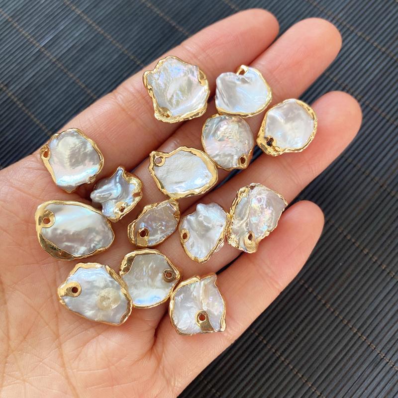 

Charms Irregular Shape Pendant Jewelry Natural Freshwater Pearl Recycled For DIY Necklace Bracelet Earring Wholesale, Bronze;silver