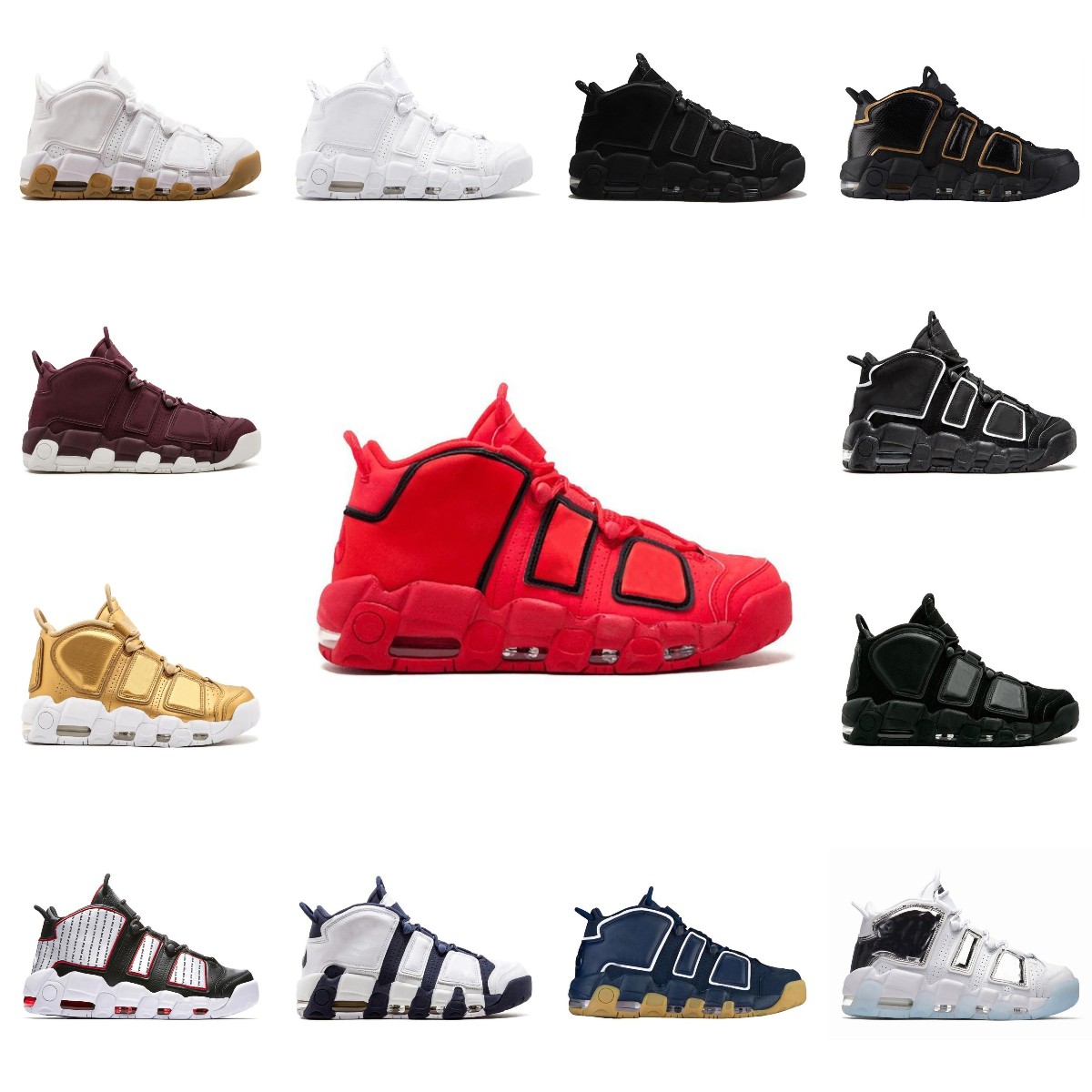 

NEW basketball Shoes 96 QS Juegos Olímpicos equipo granate aire más zapatos de baloncesto Mens 3M Scotties Pippens Uptempos Chicagos zapatillas 36-45, Colour-#25