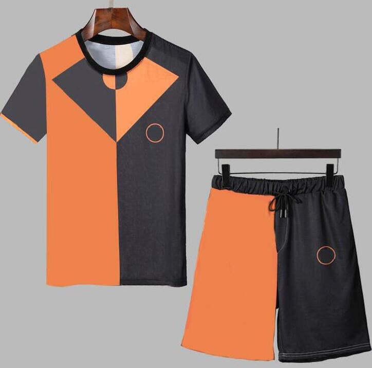 

Mens Designer Sportsuits With Letters Fashion Geometric Tracksuits for Men Summer Streetwear Jogger Suits Sportswear -3XL Optional