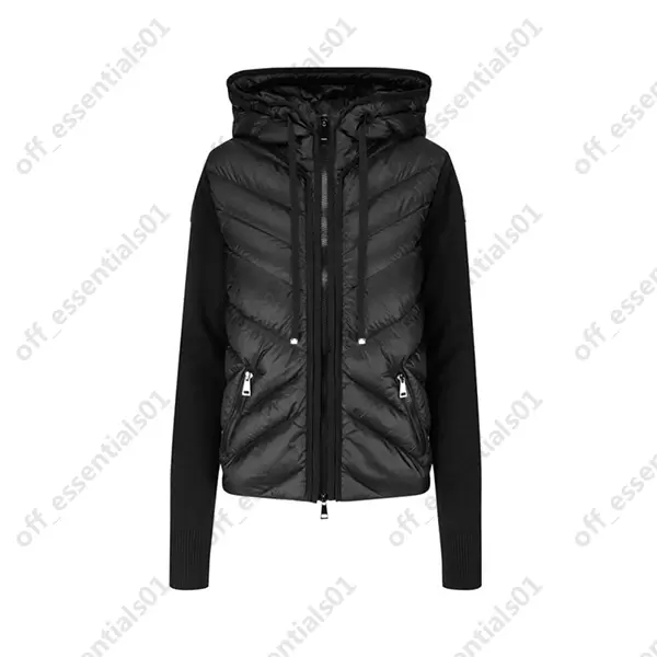 

Monclair France Luxury Brand women down jacket 'NFC' White knitted panel jackets Size S--L, Supplement (not shipped separately)