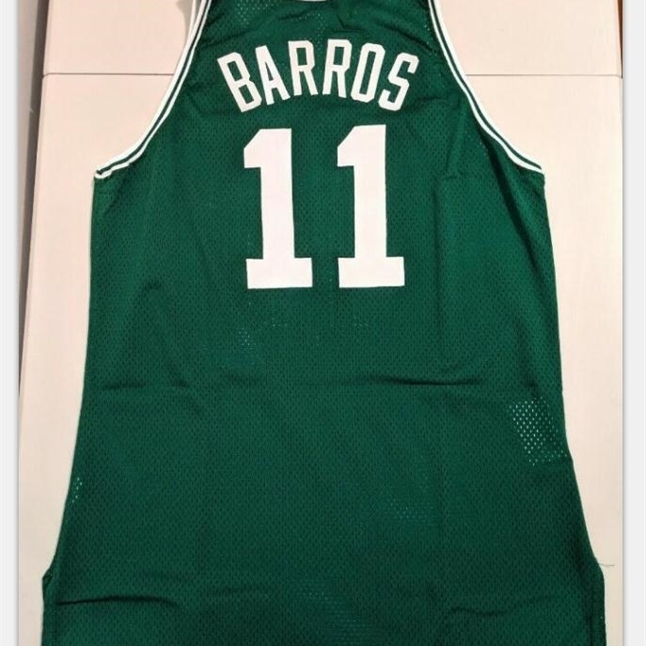 

RARE GAME USED WORN DANA BARROS Jersey S-6XL COA PARISH 96 AUTHENTIC college basketball jersey or custom any name or number jersey, Army green
