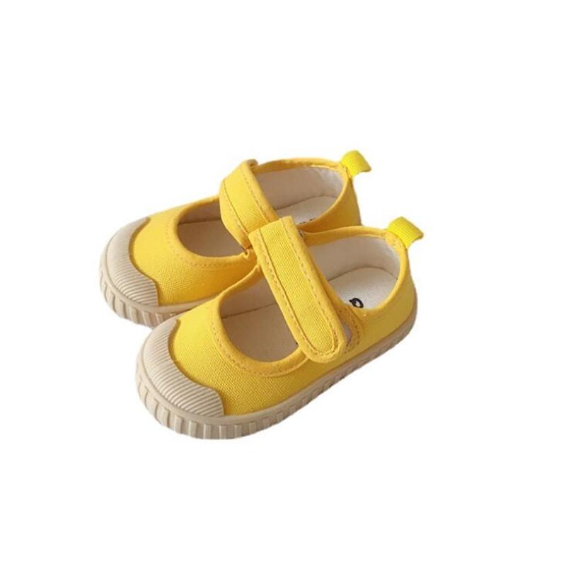 

Athletic & Outdoor Boys Girls Light Comfortable White Shoes Baby Cute Yellow Soft Canvas 2021 Autumn Rubber Sole
