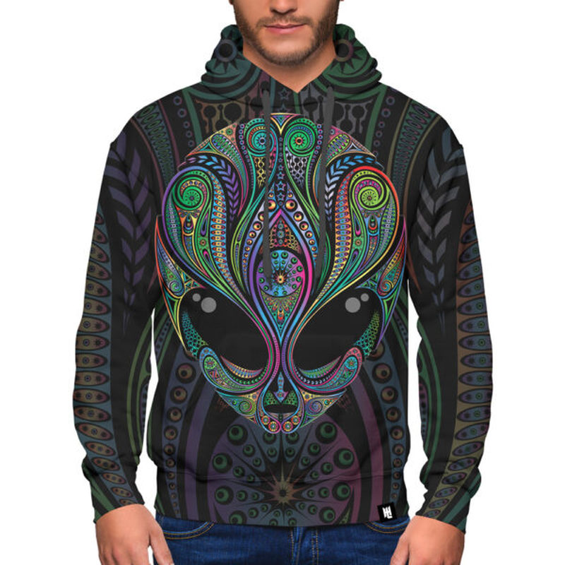

manifold Design Pattern Men s 3D Printing Hoodie Visual Impact Party Top Punk Gothic Round Neck High Quality American Sweatshirt Hoodie, Black