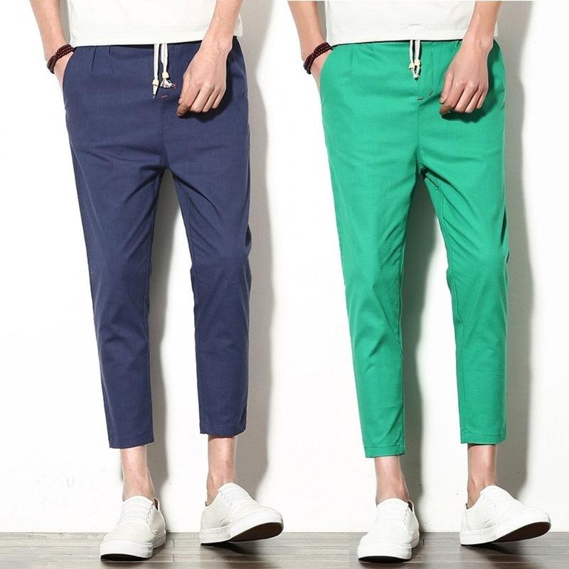 

Men's Pants Sports Trousers Fashion Slim Fit Casual, Green