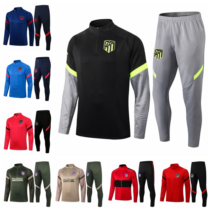 

21/22 Survetement Jacket Training suit Soccer tracksuits Madrid JOAO FELIX SUAREZ KOKE Football Tracksuit Maillots de Foot Atletico Chandal Suits Y04