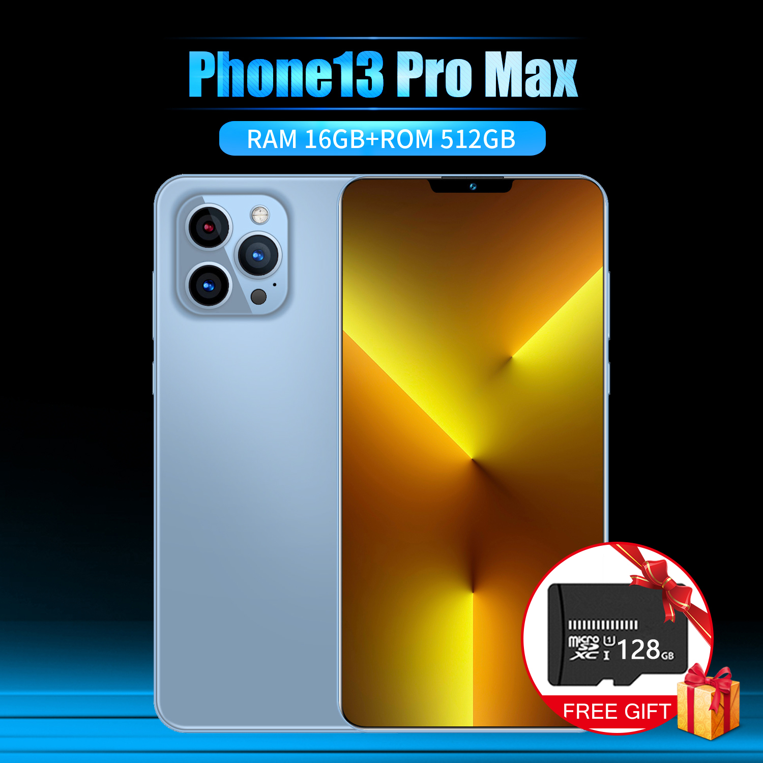 

Global Version I13 Pro Max 6000mAh 5G Android 11 16GB 512GB Smartphone 6.7 Inch Unlock Celular 10 Core Finger Phone 4G Cellphone