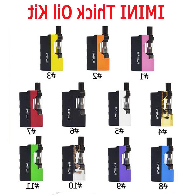 

Authentic Thick Imini Oil Kits Built-in Genuine Battery Box Mod Vaporizer Kit 100% 1.0ml Thread 510 Tank Cartridge V1 Liberty 0.5ml 500 Ogth