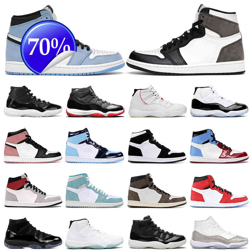 

2022 Mens Trainers Basketball Shoes 1s 11s University Blue Dark Mocha Twist Concord Unc Cap And Gown 25th Anniversary Women Fashion Sports