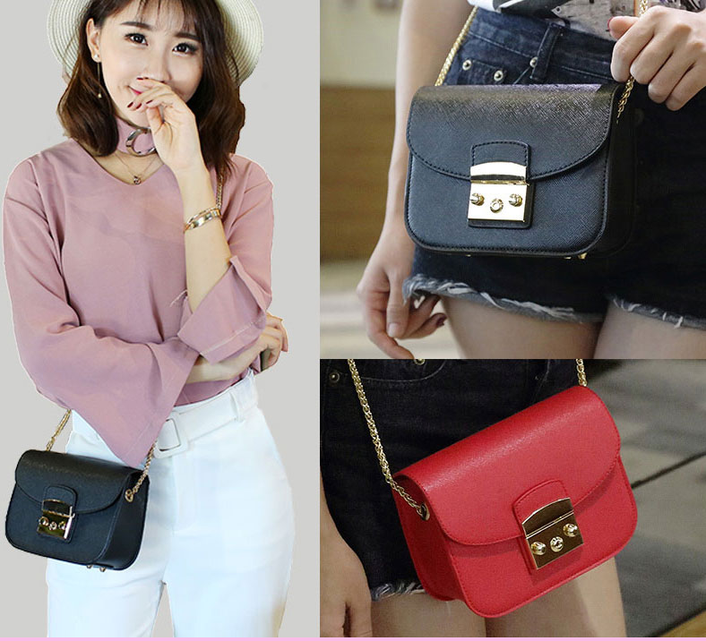 

Fashion Women Mini Metropolis Bag Ladies Genuine Leather High Quality Messenge Handbag Purse Small Crossbody Bags, Black;red