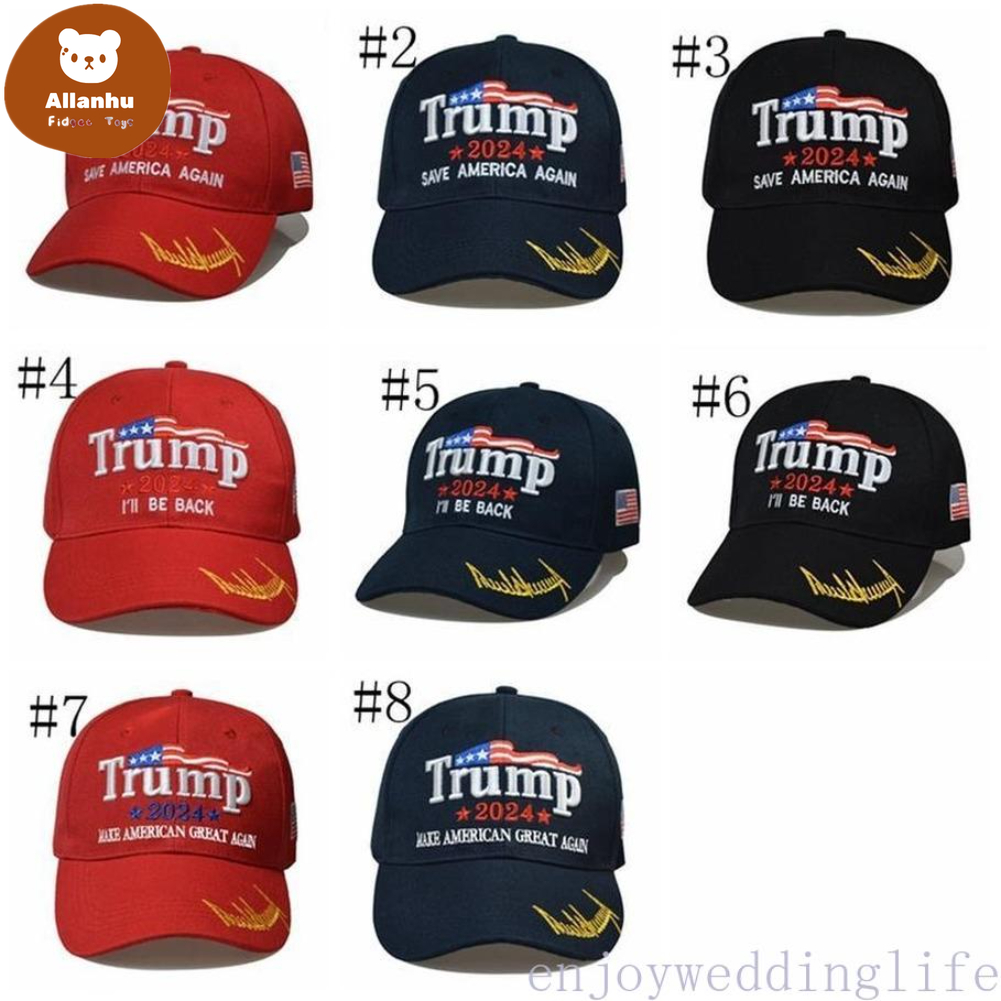 

8 styles Newest 2024 Trump Baseball Cap USA Presidential Election TRMUP same style Hat Ambroidered Ponytail Ball Cap DHL fast shipping gr, Multi color