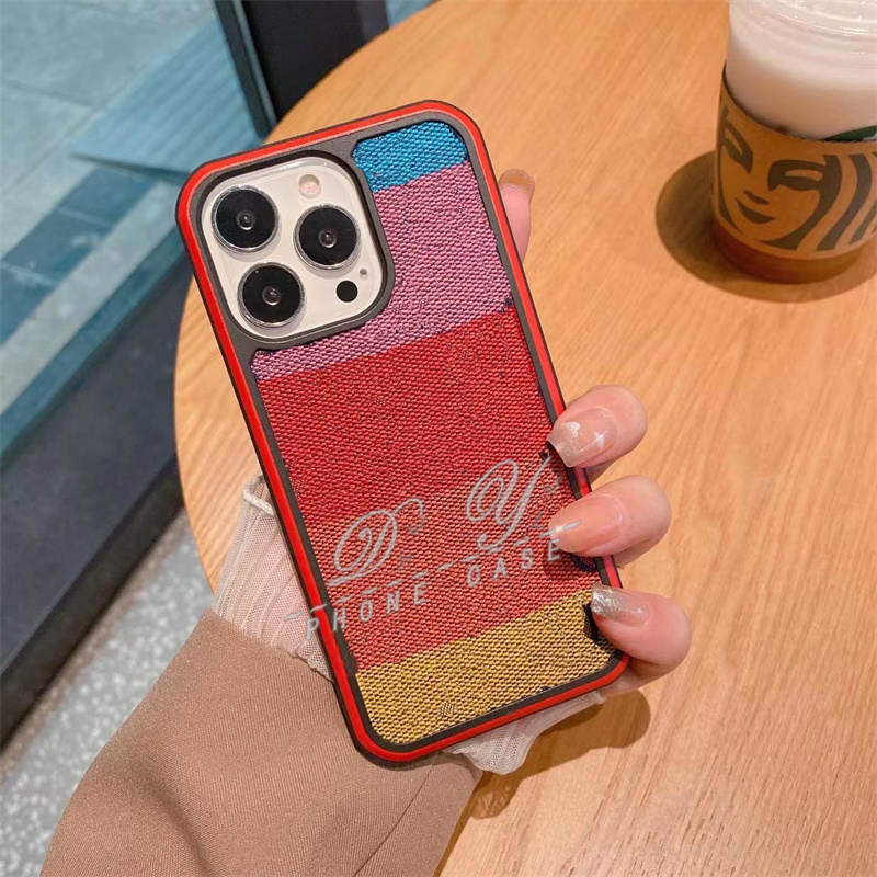 

G Luxury Double color edge fabric Pattern Phone Cases For iphone 13 13promax 13pro 12/12pro/12promax 11promax x xsmax 7/8 plus Cover