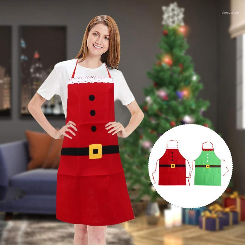 

Aprons 1 Set Exquisite Convenient Lovely Practical Creative Elf Apron Christmas Santa Clause Home
