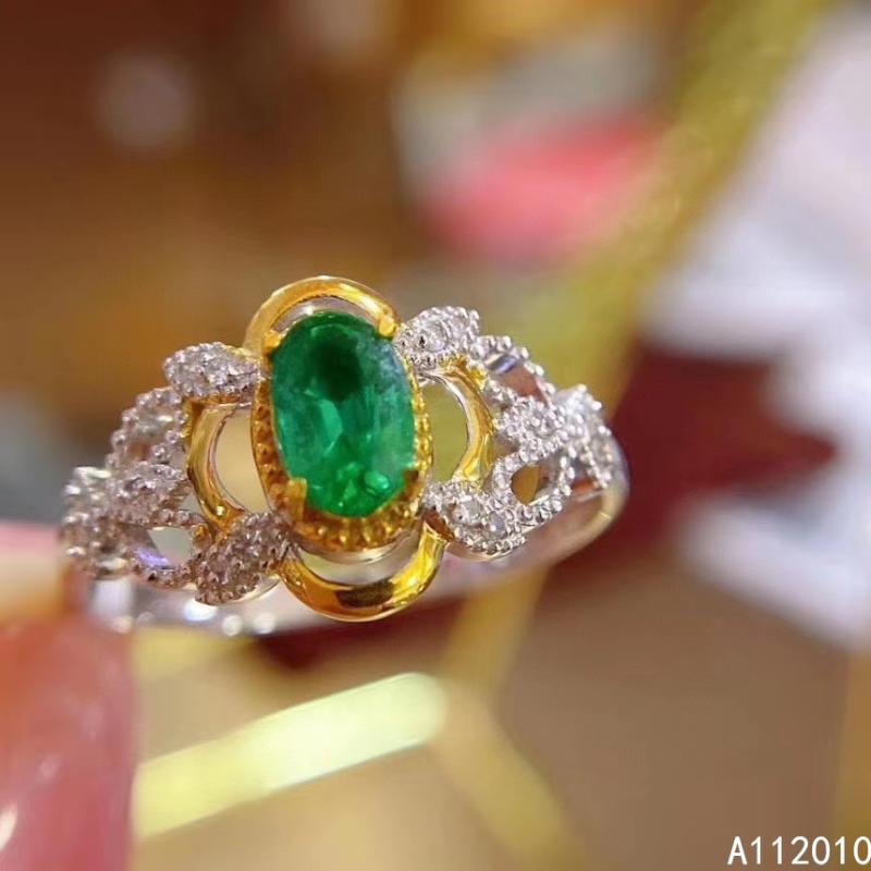 

Fine Jewelry 925 Sterling Silver Inlaid Natural Gemstone Emerald Woman's Ring Support Test With Box Cluster Rings