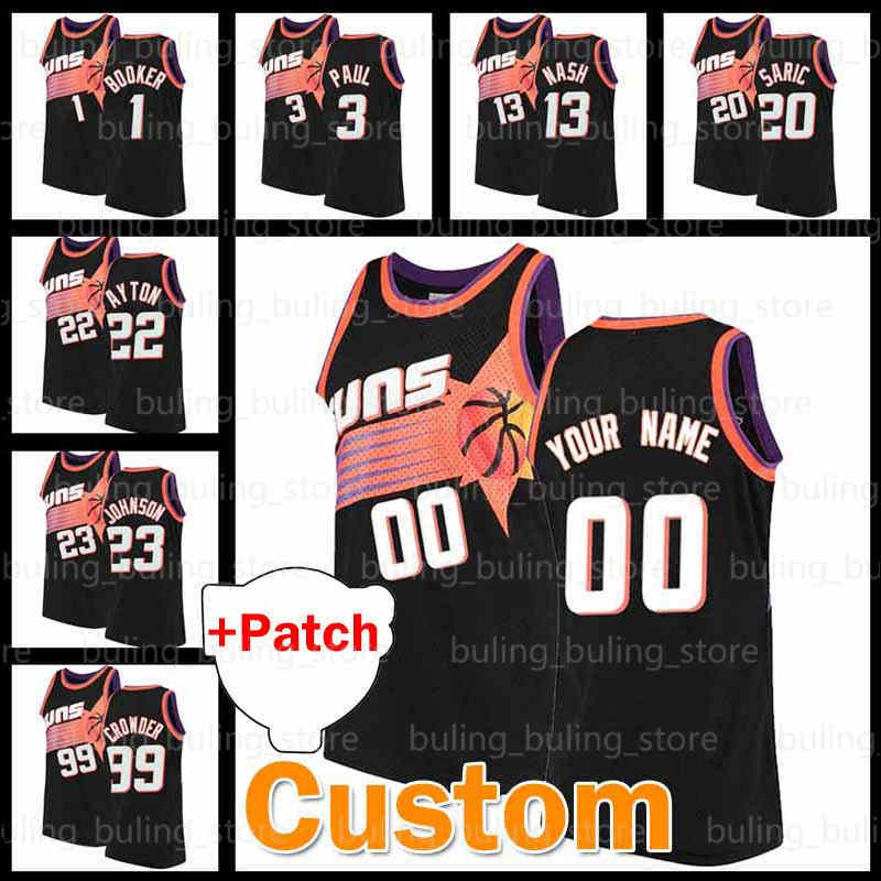

Custom Jersey Jae 99 Crowder Mikal 25 Bridges Deandre 22 Ayton 2021 Basketball Dario 20 Saric Cameron 15 Payne Torrey 12 Craig Abdel 11 Nader Dario 20 Saric Finals Men 03, Custom men jersey(tai yang)+patch