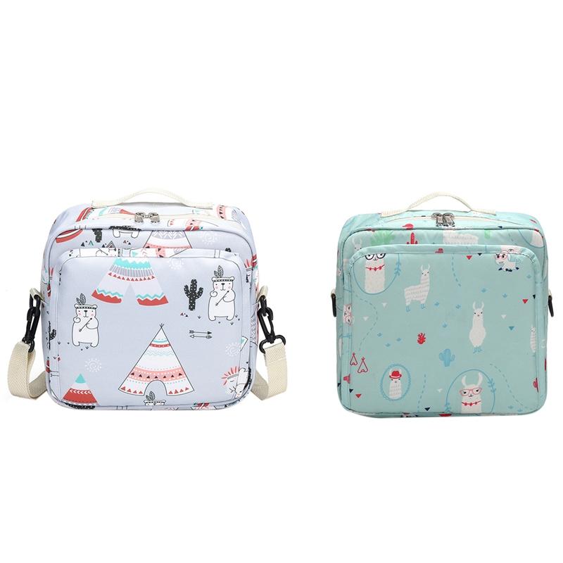 

Diaper Bags 2 Pcs Large Capacity Baby Stroller Bag Storage Organizer Travel Hanging Carriage Pram Mummy Bags, White & Green, Watermelon red