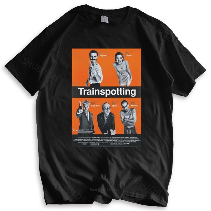 

Men's T-Shirts Fashion Brand T Shirt Mens Loose Trainspotting T-shirt Design British Black Comedy Unisex Fitted Cotton Tshirt For Boys, 6 armygreen