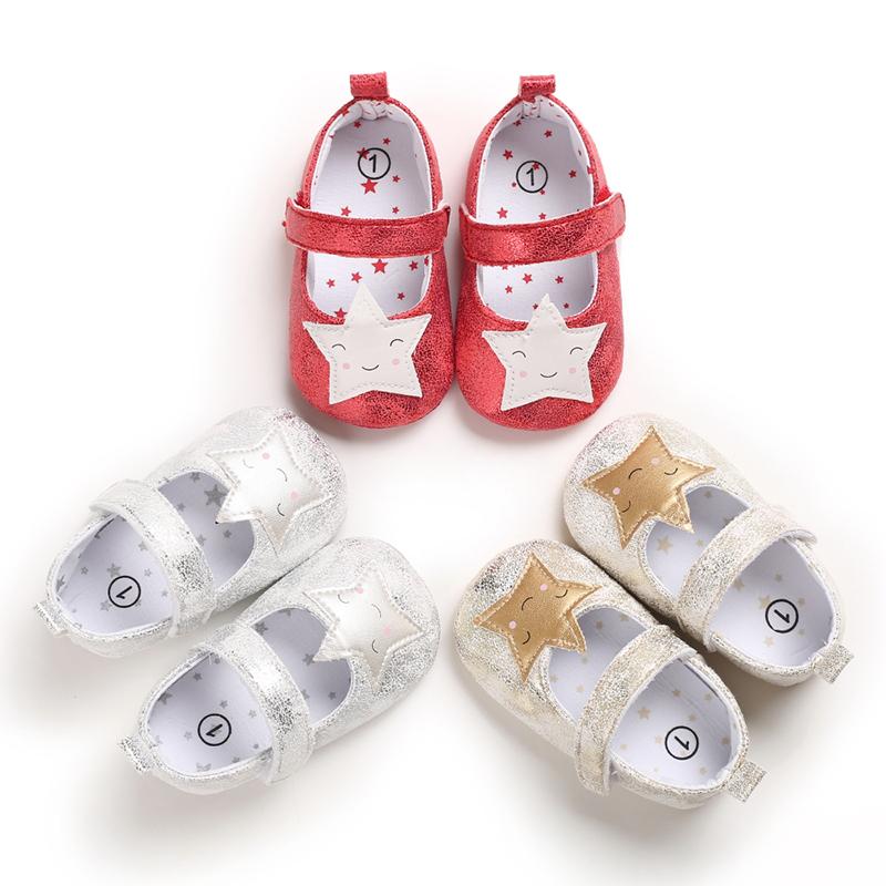 

First Walkers Prewalker Spring And Autumn Baby Cute Smile Star Casual Shoes 0-18 Months Born Cotton Comfortable Walking