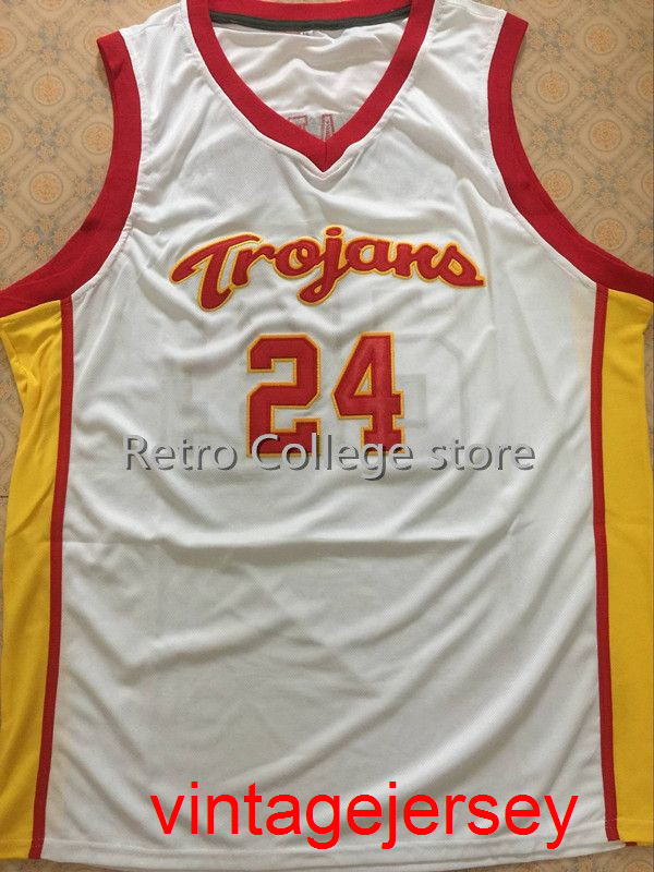 

Men' 24 BRIAN SCALABRINE USC Trojans Basketball Jersey Embroidery mens jerseys Size -XXL, Red