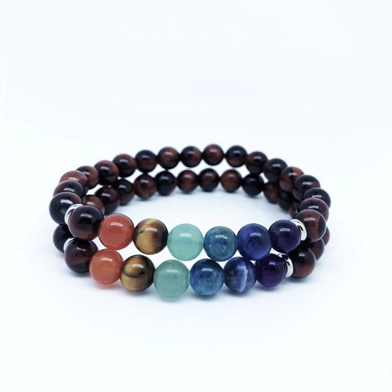 

Beaded, Strands 6mm 8mm Natural Red Tigers Eye Stone Gem 7 Chakra Bracelet Yoga Lovers Cure Energy Crystal String Beads Wealth Healthy