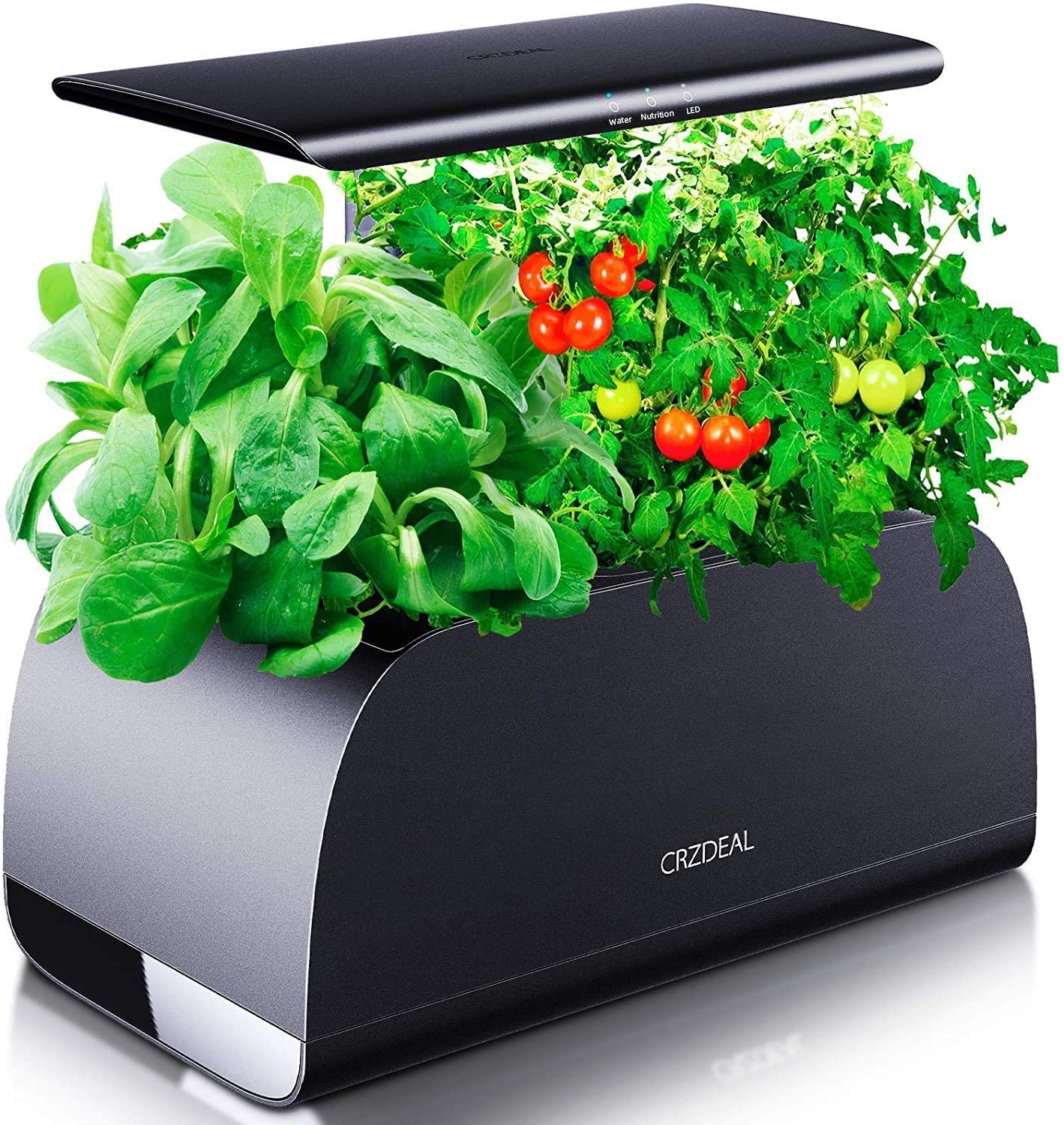 

Hydroponics Indoor growing System with a Adjustable (5.9-12inchs) LED Grow Light Pole, Automatic Timer Hydrogarden for Home Kitchen