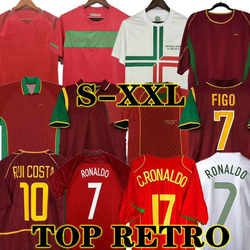 

RONALDO 1998 1999 2010 2012 2002 2004 Retro Soccer Jersey RUI COSTA FIGO NANI Classic Football Shirts Camisetas de futbol Portugal Vintage, 2010 hom