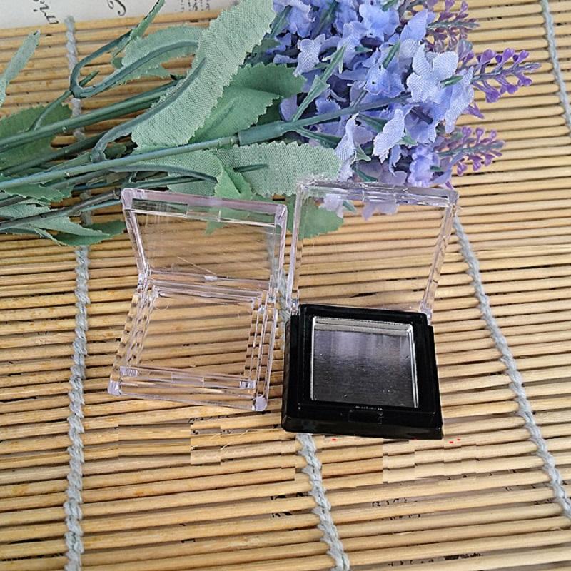 

Storage Bottles & Jars Square Eyeshadow Palette Cosmetic Container Black Clear Makeup Blusher Powder Compact Empty Lipstick 30/50pcs