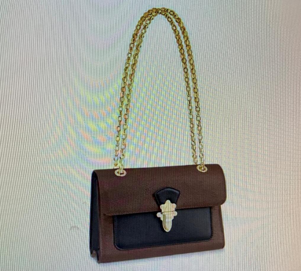 

Fashion 2022 Luxurys Designers Shoulder Bags Chains Leather Handbags Girl Bag Elegant Cross Body Printed Women Totes Classic Crossbody Clutch Handbag Tote, Red