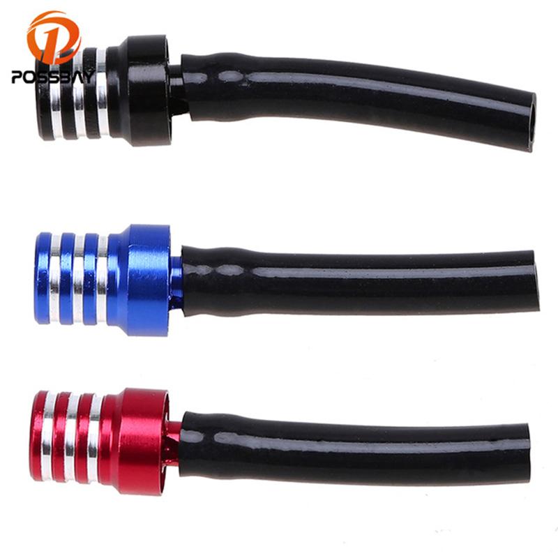 

Motorcycle Fuel System POSSBAY Aluminum Gas Petrol Tank Cap Red Blue Black Breather Pipe Hose 2Way Valve Vent Tube