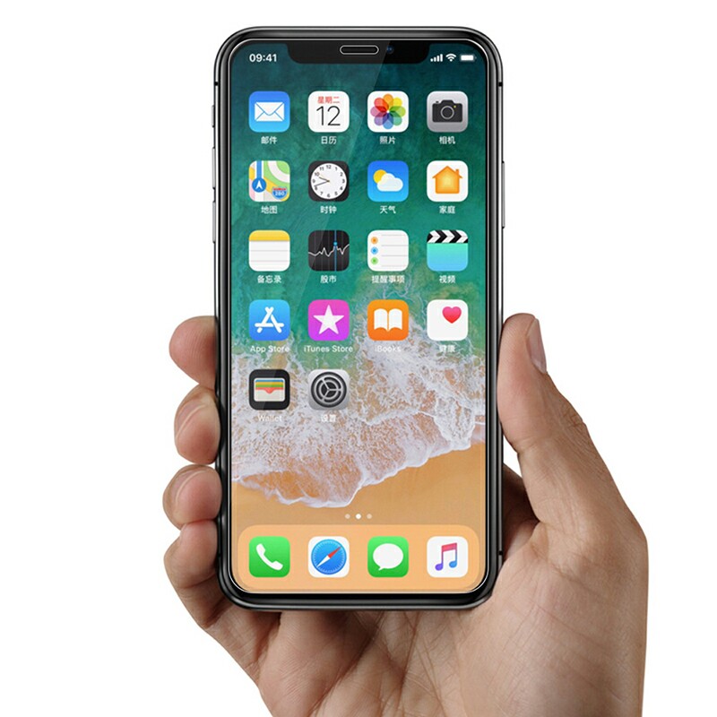 

LENTION Tempered Glass Screen Protector with 2.5D Curved Edge for iPhoneX, Includes Cleaning Cloth and Mounting Stickers (0.15mm)