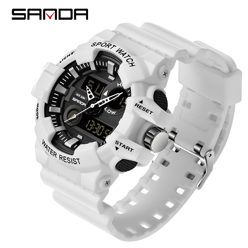 

SANDA Sports Mens Watches Top Brand Luxury Military Quartz Watch Men Waterproof S Shock Wristwatches relogio masculino 780g, Gold