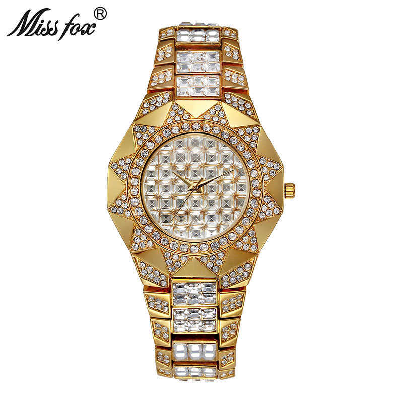 

MISS Sun Shape Women Watches Top Brand Japan Quartz Female Baguette Diamond Gold Xfcs Fashion Lady Wrist 210616, V009-gw
